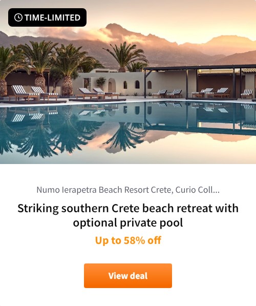 Striking southern Crete beach retreat with optional private pool