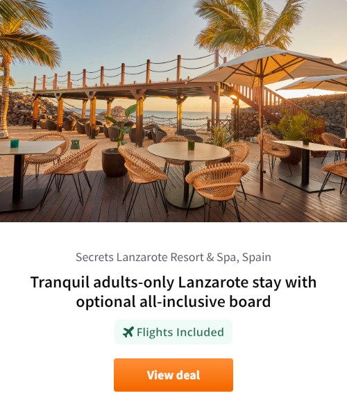 Tranquil adults-only Lanzarote stay with optional all-inclusive board