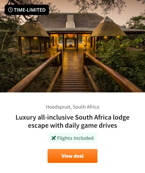 Luxury all-inclusive South Africa lodge escape with daily game drives