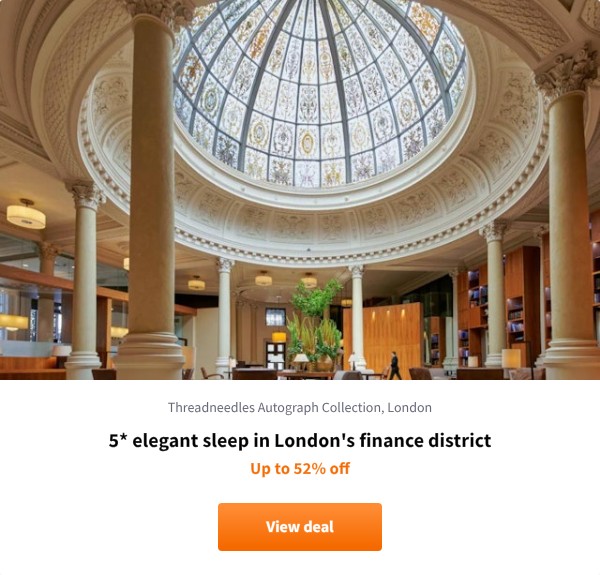 5* elegant sleep in London's finance district