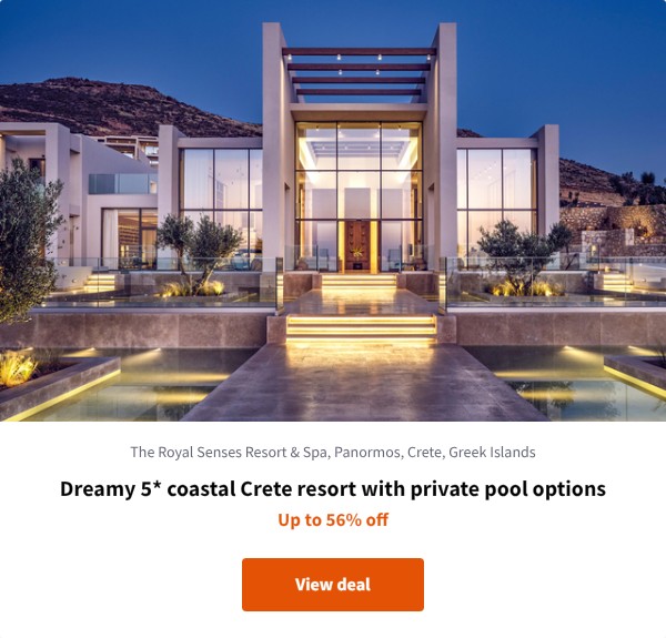 Dreamy 5* coastal Crete resort with private pool options
