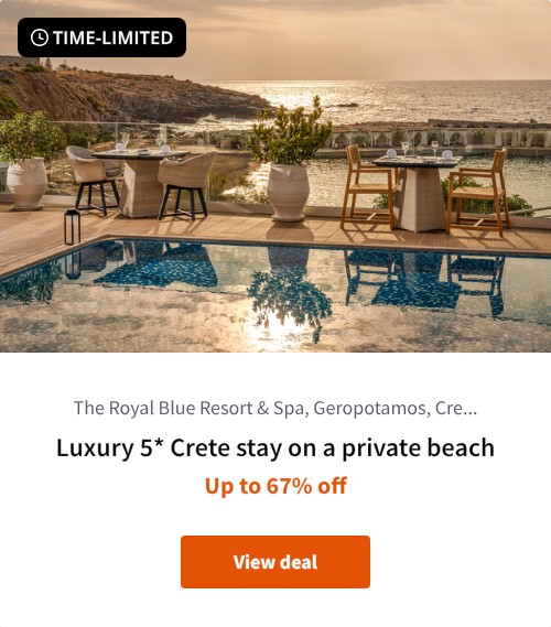 Luxury 5* Crete stay on a private beach