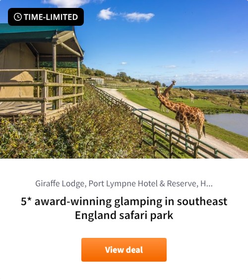 5* award-winning glamping in southeast England safari park