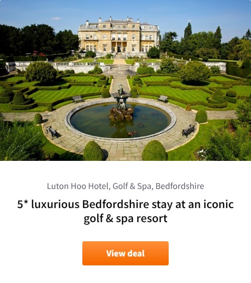 5* luxurious Bedfordshire stay at an iconic golf &amp; spa resort
