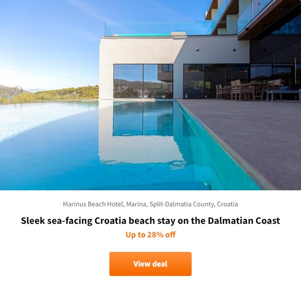 Sleek sea-facing Croatia beach stay on the Dalmatian Coast