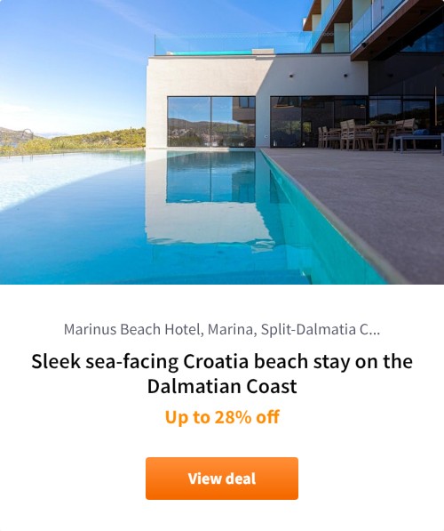Sleek sea-facing Croatia beach stay on the Dalmatian Coast