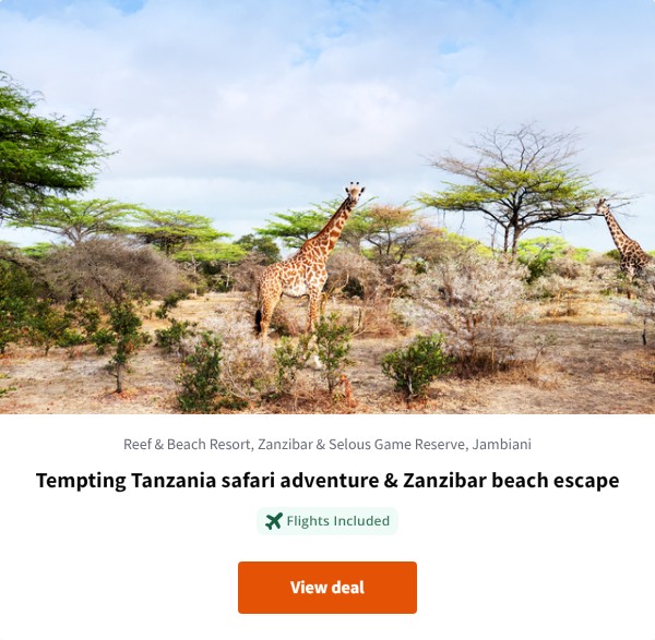 Tempting Tanzania safari adventure &amp; Zanzibar beach escape