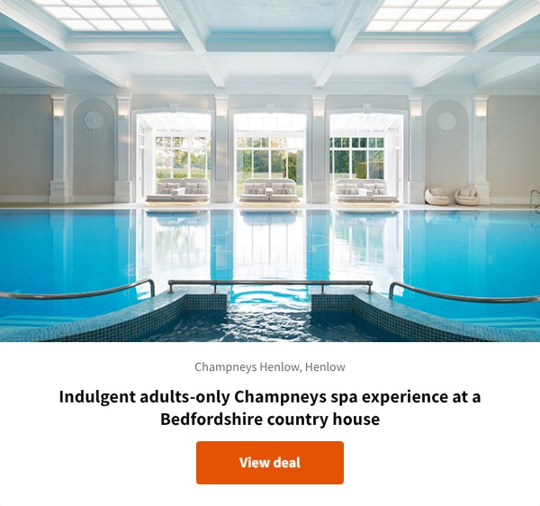 Indulgent adults-only spa experience in a Bedfordhsire country house