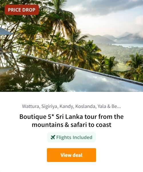 Boutique 5* Sri Lanka tour from the mountains &amp; safari to coast