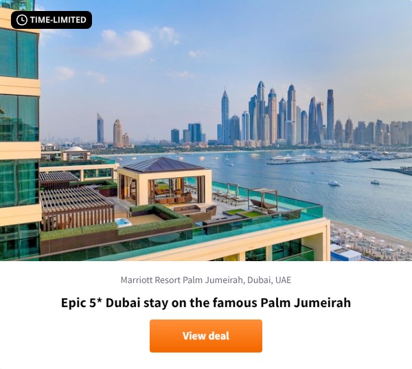 Epic 5* Dubai stay on the famous Palm Jumeirah