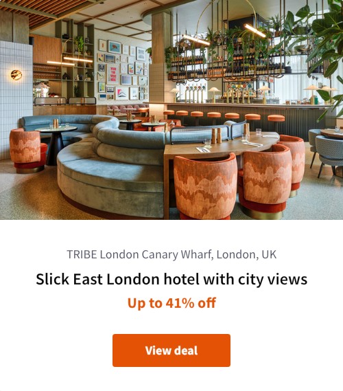 Slick East London hotel with city views