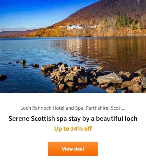 Serene Scottish spa escape by a beautiful loch