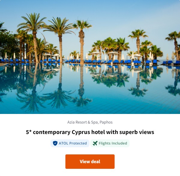 5* contemporary Cyprus hotel with superb views