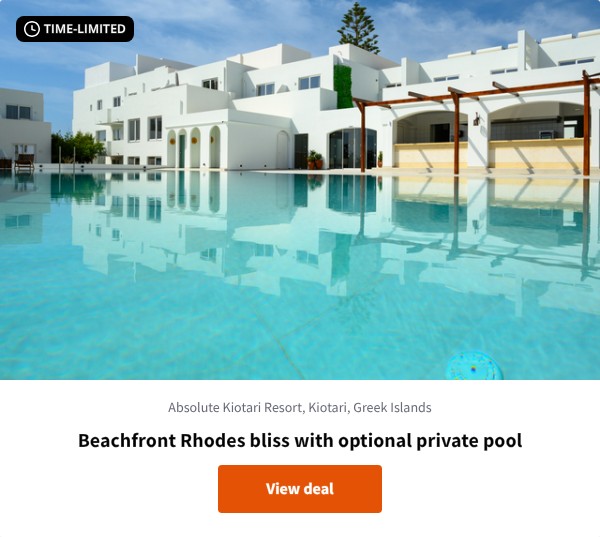 Beachfront Rhodes bliss with optional private pool