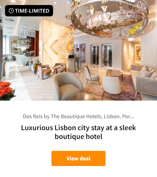 Luxurious Lisbon city stay at a sleek boutique hotel