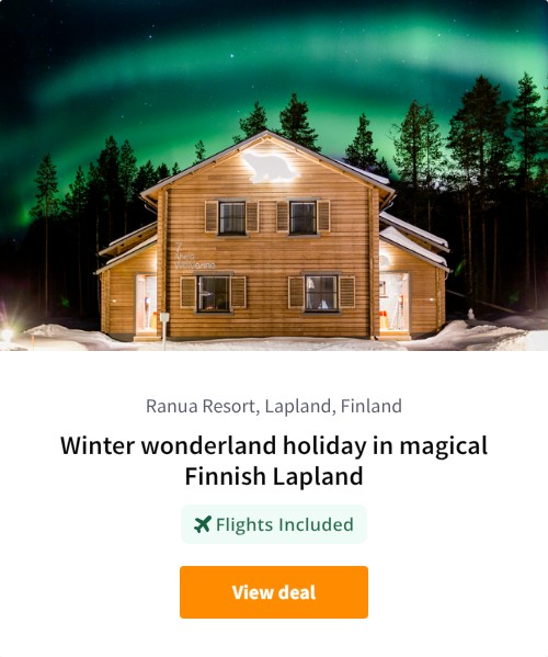 Winter wonderland holiday in magical Finnish Lapland