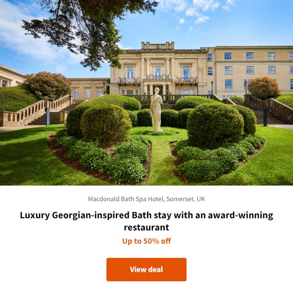 Luxury Georgian-inspired Bath stay with award-winning restaurant