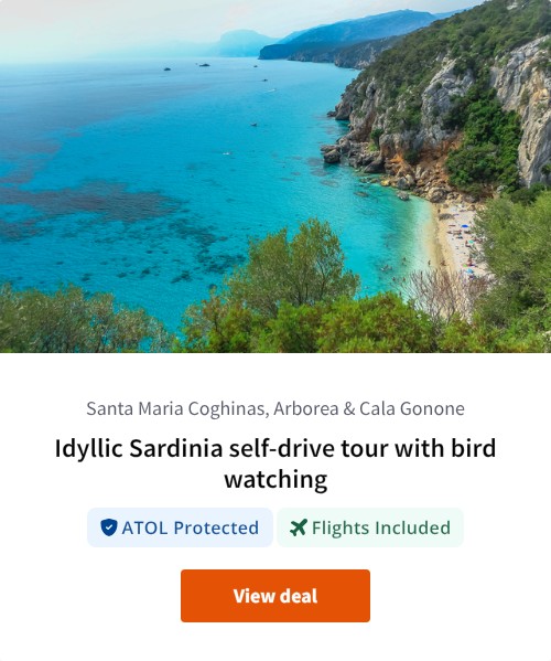 Idyllic Sardinia self-drive tour with bird watching
