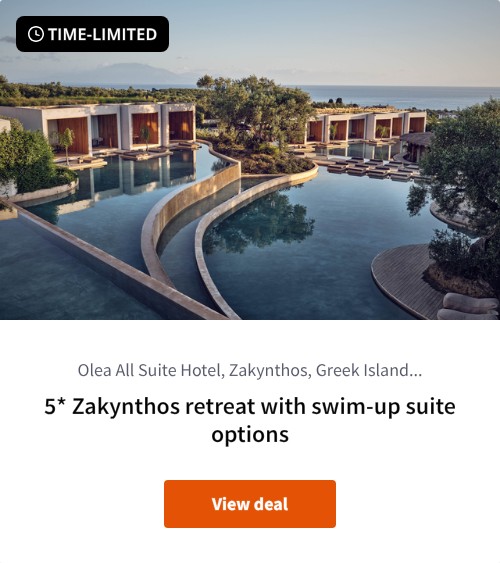 5* Zakynthos retreat with swim-up suite options