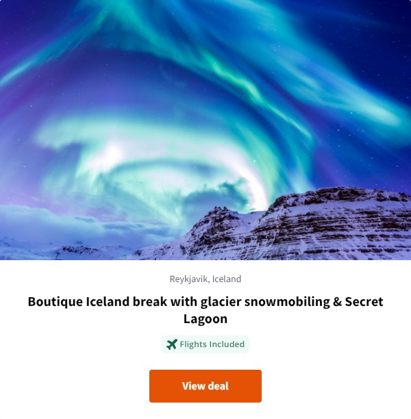 Luxury Iceland with glacier snowmobiling, hot springs &amp; Jeep ride