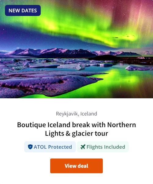 Boutique Iceland break with Northern Lights &amp; glacier tour