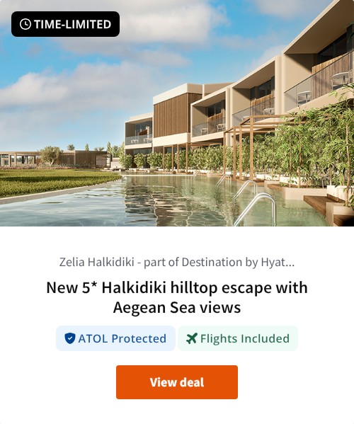 New 5* Halkidiki hilltop escape with Aegean Sea views