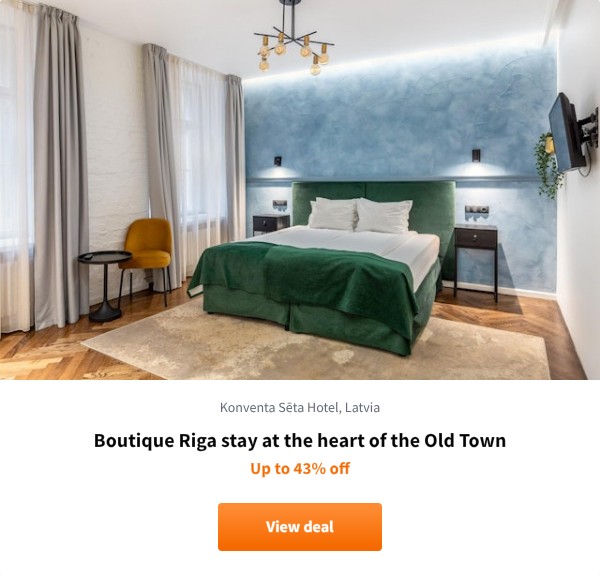 Boutique Riga stay at the heart of the Old Town