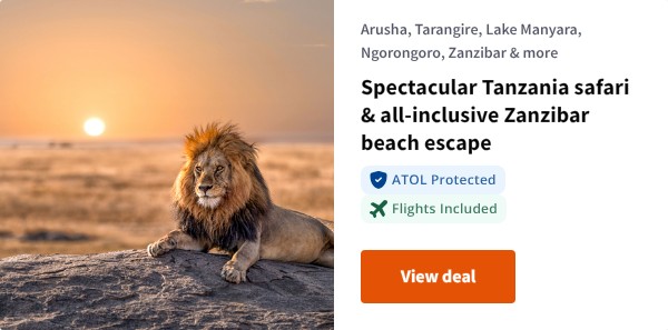 Spectacular Tanzania safari & all-inclusive Zanzibar beach escape