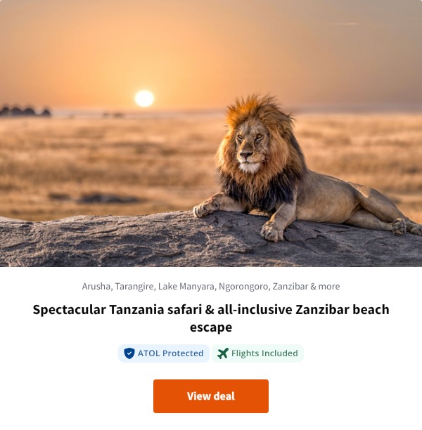 Spectacular Tanzania safari &amp; all-inclusive Zanzibar beach escape