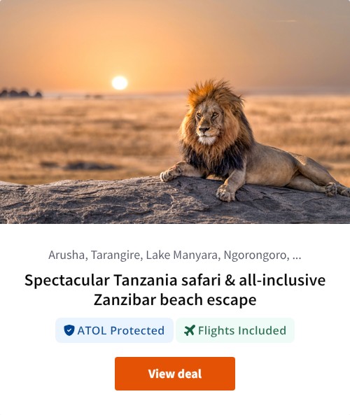 Spectacular Tanzania safari &amp; all-inclusive Zanzibar beach escape