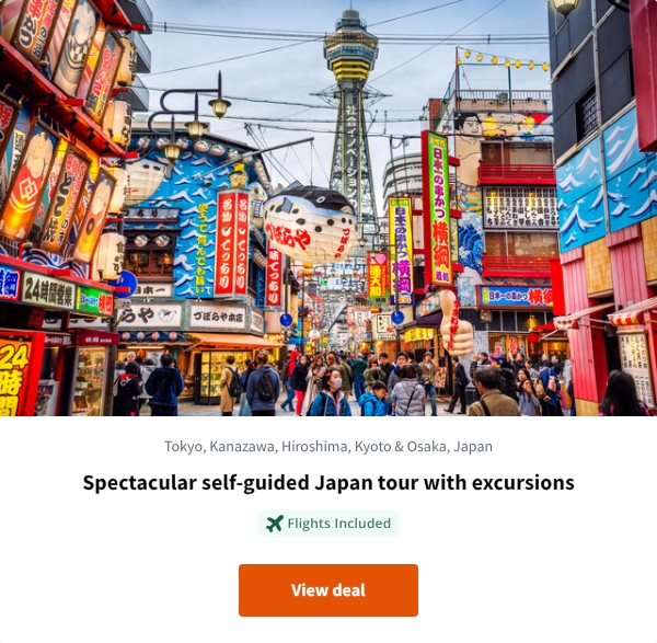 Spectacular self-guided Japan tour with excursions