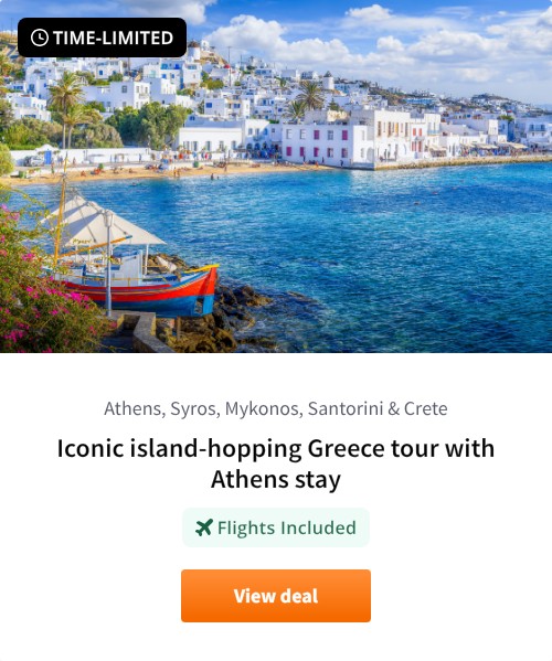 Iconic island-hopping Greece tour with Athens stay