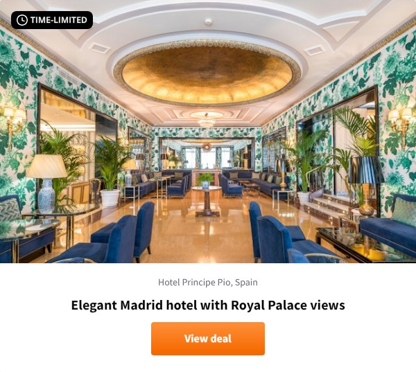 Elegant Madrid hotel with Royal Palace views