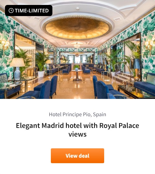 Elegant Madrid hotel with Royal Palace views