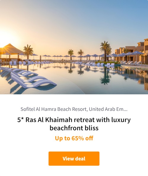 5* Ras Al Khaimah retreat with luxury beachfront bliss
