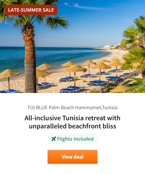 All-inclusive Tunisia retreat with unparalleled beachfront bliss
