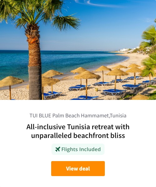 All-inclusive Tunisia retreat with unparalleled beachfront bliss