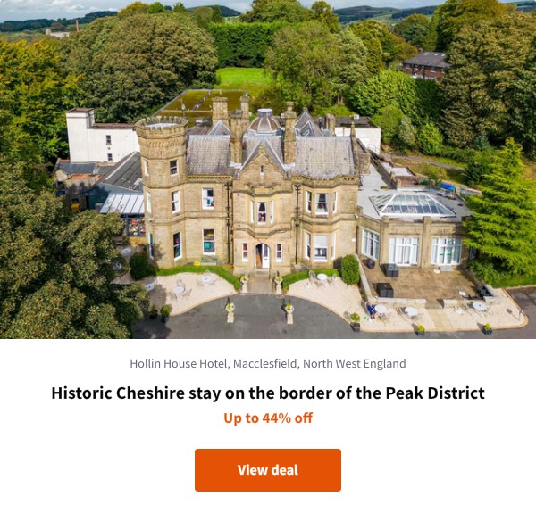 Historic Cheshire stay on the border of the Peak District