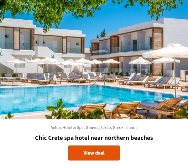 Chic Crete spa hotel with an optional swim-up room