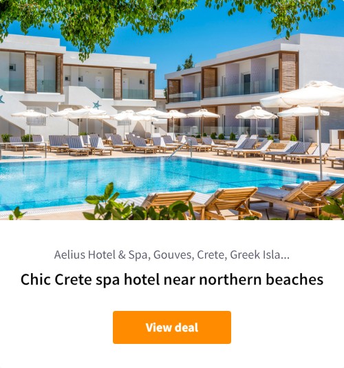 Chic Crete spa hotel with an optional swim-up room