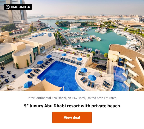 5* luxury Abu Dhabi resort with private beach