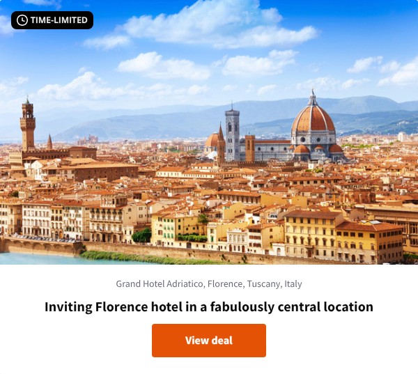 Enchanting Florence hotel & spa in a fabulously central location