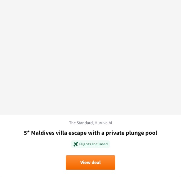 5* Maldives villa escape with a private plunge pool