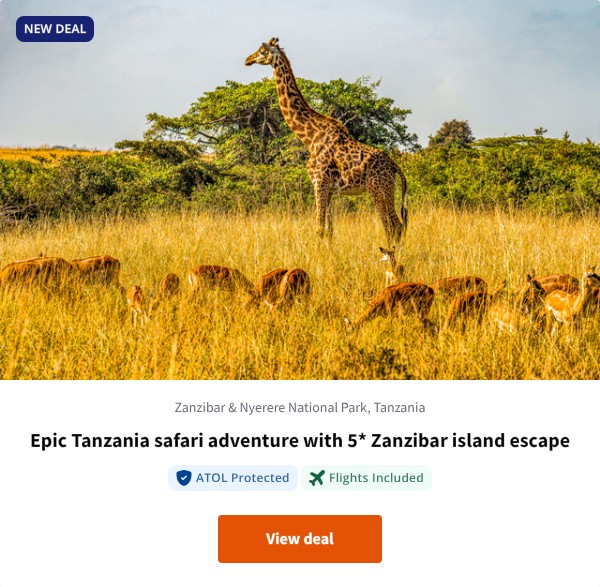 Epic Tanzania safari adventure with 5* Zanzibar island escape
