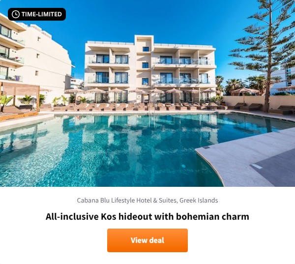 Adults-only all-inclusive Kos hideout with bohemian charm
