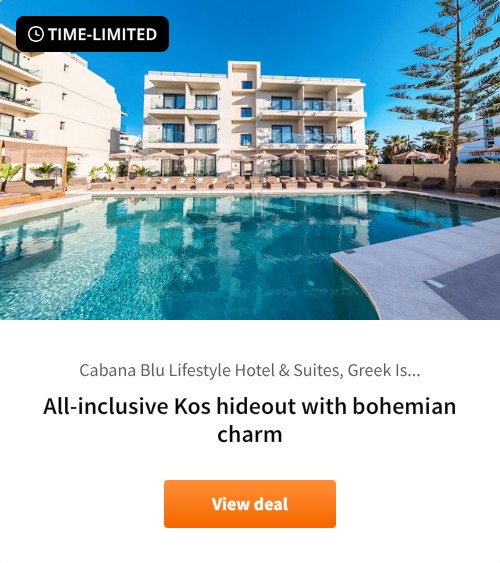 Adults-only all-inclusive Kos hideout with bohemian charm