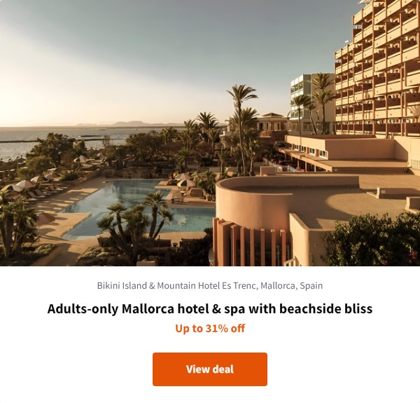 Adults-only Mallorca hotel & spa with beachside bliss