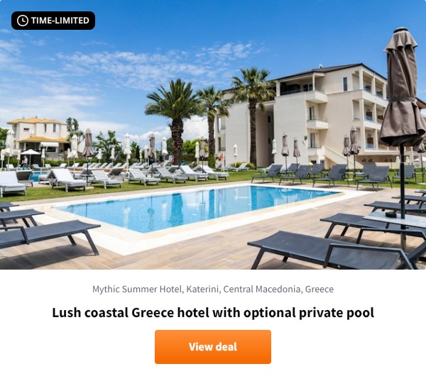 Lush coastal Greece hotel with optional private pool