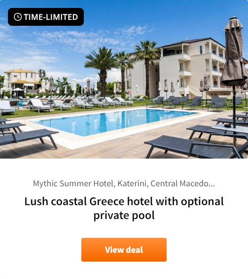 Lush coastal Greece hotel with optional private pool