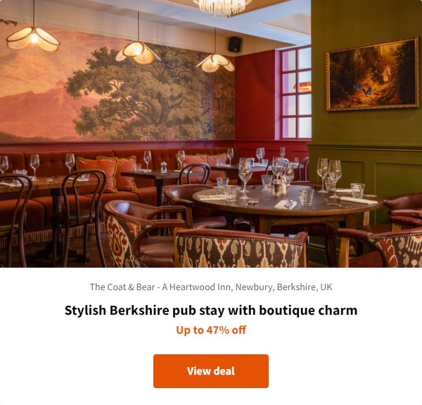 Stylish Berkshire pub stay with boutique charm